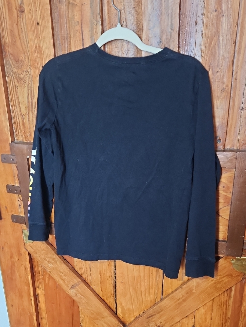 Hurley Black Long Sleeve Tee with Rainbow Logo - Picture 4 of 4